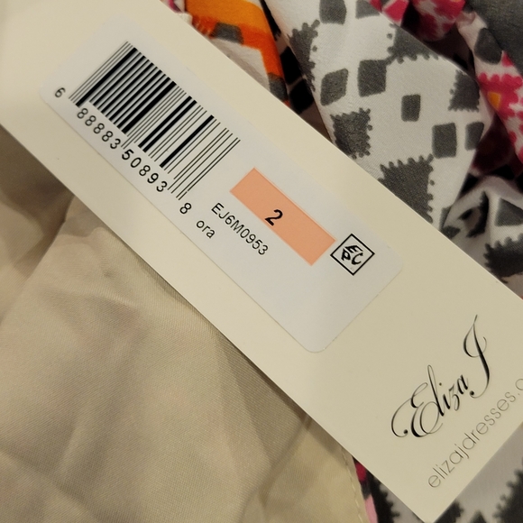 Eliza J Scarf Print Flowy Maxi Dress sz 2 Modcloth - Picture 9 of 9